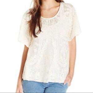 Jessica Simpson White Lace Top